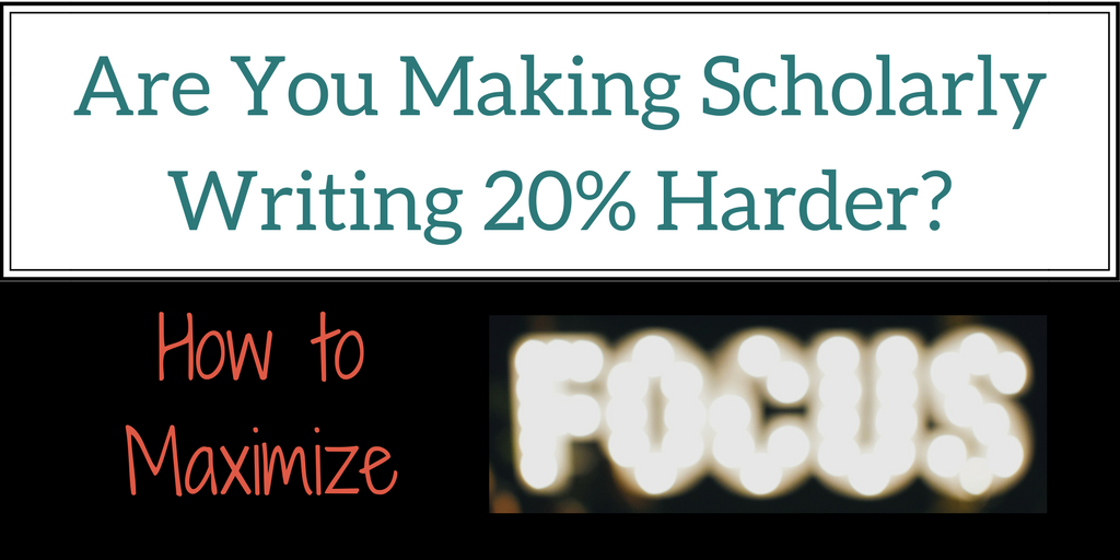 Are You Making Scholarly Writing 20% Harder? How to Maximize Your Focus and Productivity