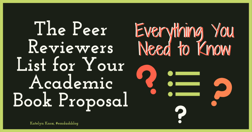 Reviewers List Academic Book Proposal